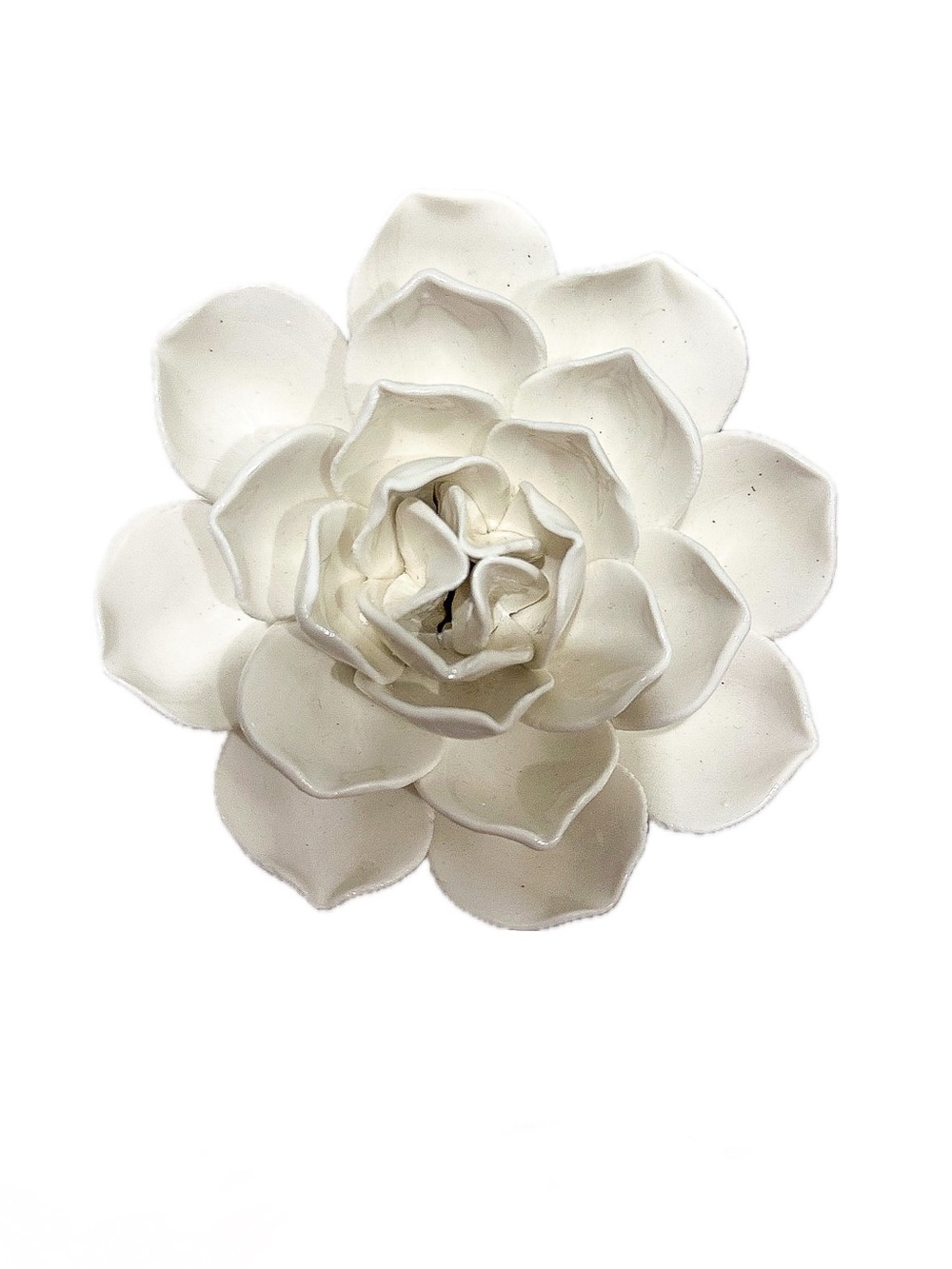 White Ceramic Flower Decor